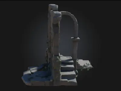 Ruined Archway  Gateway to Forgotten Eras 3D model