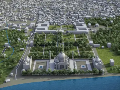 Agra - City 3D Model Low-poly 3D model