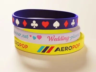 Silicone Wristband Low-poly 3D model