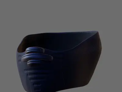 Gas mask helmet 3d model scifi Low-poly  Low-poly 3D model