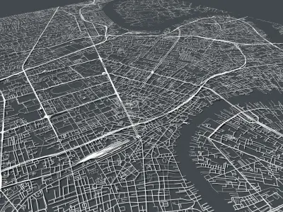 Streers and Roads City Bangkok Thailand 3D model