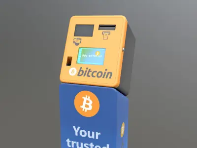 Bitcoin ATM Low-poly 3D model