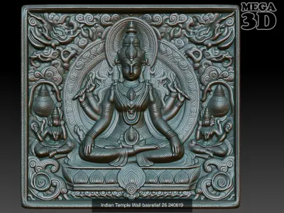 Indian Temple Wall basrelief Pack 240619
