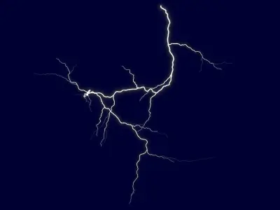 Realistic 3D Lightning CA-09 Low-poly 3D model