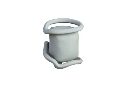 SciFi Shape Object Low Poly Low-poly 3D model 10