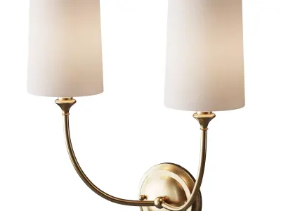 Modern Charleston Sconce - 2 Light 3D model