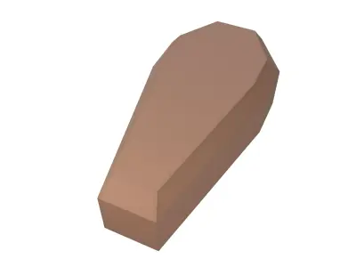 Low poly Coffin v1 001 Low-poly 3D model