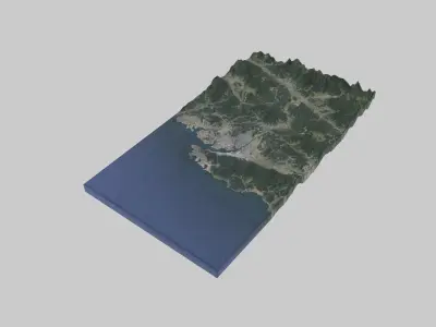 Ulsan City Low-poly 3D model