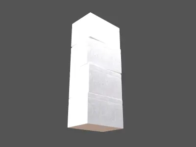 Styrofoam Box Stack v1 002 Low-poly 3D model