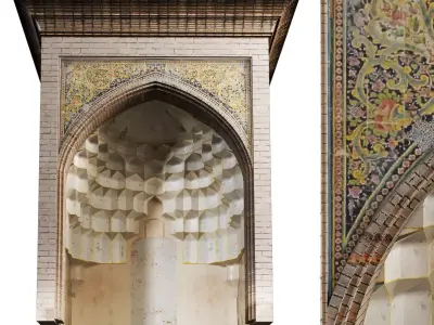 old islamic  turkish arch muqarnas set 135 Low-poly 3D model