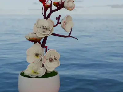 Bindis flower pack 01 3D model