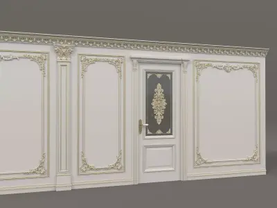 Wall Molding in Classic French style 23 3D model