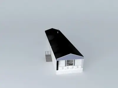 Single Wide Trailer Home Free 3D model