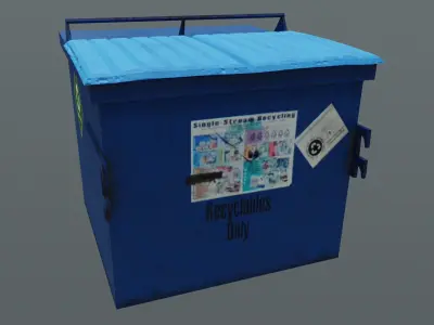 Industrial Bins Free low-poly 3D model
