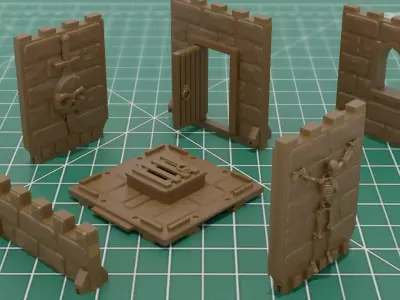 Modular Castle Tower Dungeon Construction Kit 3MF STL 3D print model