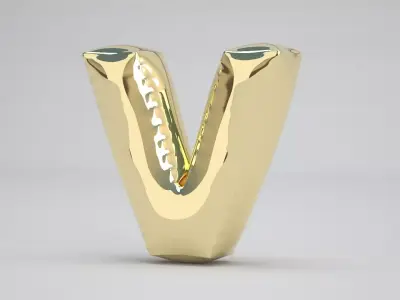 V Balloon Gold 3D model