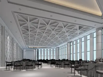 Business Restaurant - Coffee - Banquet  11 3D model