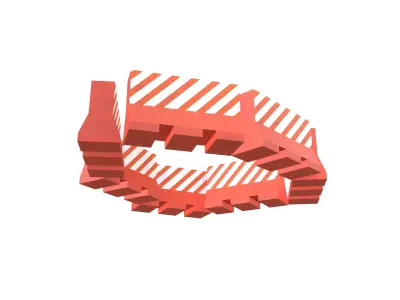 Road Barriers v4 011 Low-poly 3D model