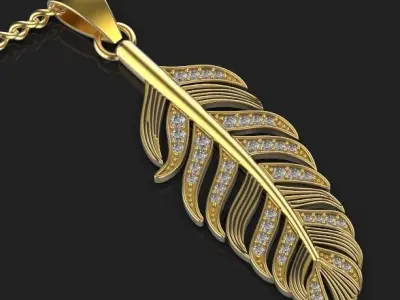 Wing pendant Silver Gold  Print 3D print model