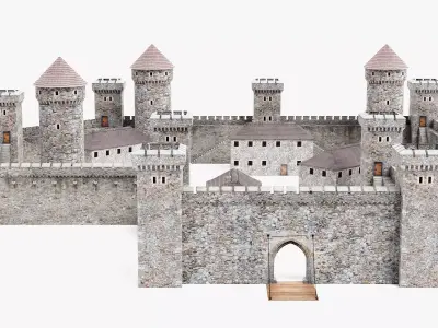 -Medieval Castle V2- 3D model