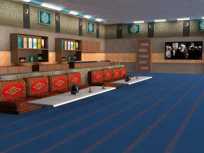 Muslim Dergah Free 3D model