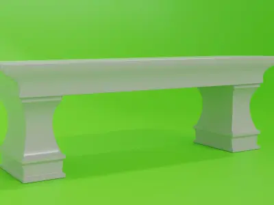Bench for garden street benches 3D model