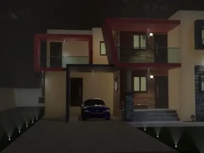 house modern designs in nigeria 3D model