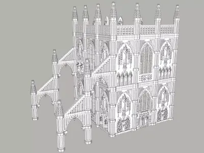 Space Fascist Cathedral City Modular Terrain Kit 3D print model