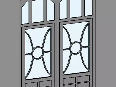 19 century cinema doors Free 3D model