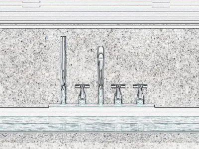 Bathtub Design  Low-poly 3D model