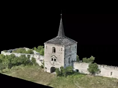 Detailed 3D Architectural Model -Drone-Captured 3D model