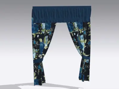 Curtain Low-poly 3D model