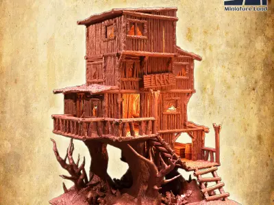 Swamp Inn Tabletop Terrain 28 mm 3D print model