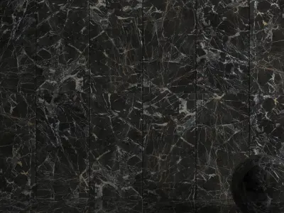 Wall Tiles Museum Laurent Black 60x120 Set 1 Texture