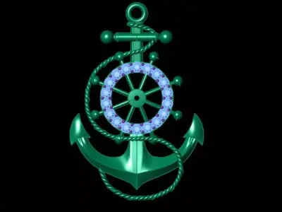 Anchor Pendant 3D model purchase