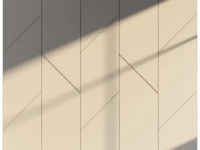 Wall panel 0334-shpon 3D model