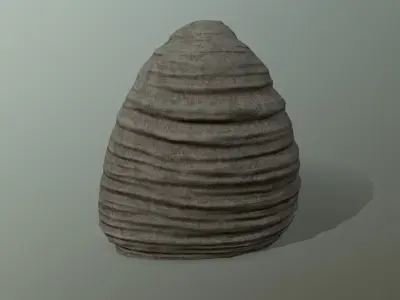 Rock Set stone beehive Low-poly 3D model