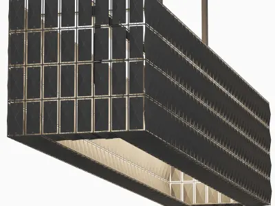 Adeline Crystal Rectangular Chandelier 3D model