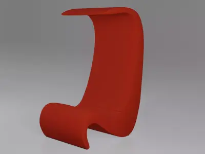 Amoebe Armchair High-back 3D model