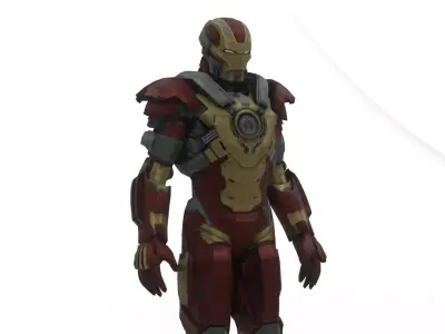 Iron man Heartbreaker Low-poly 3D model