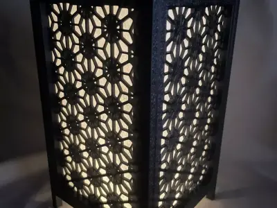 Kumiko Japanese Shoji Lantern - Sakura-Kikkou 3D print model