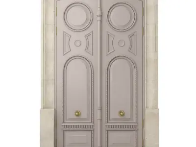 Entrance classic door 30 3D model