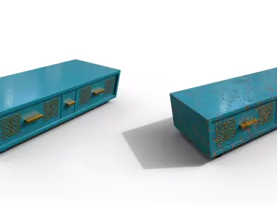 Pack 2 Modern Furniture 3D Model Low-poly 3D model