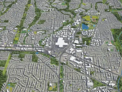 Coquitlam Low-poly 3D model