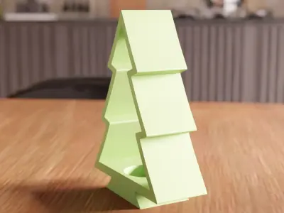 Christmas Tree Tea Light Holder - 244 3D print model