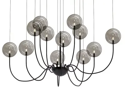 Untitled chandelier with glass balls hanging from it 3D model