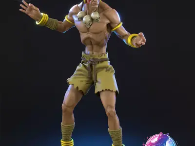 Dhalsim Street Fighter Statue Figurine stl printable 3D print model