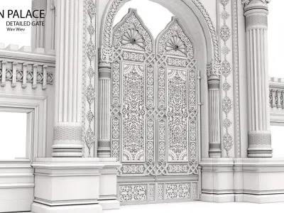 Ciragan Palace Outdoor Gate TURKIYE istanbul  3D model