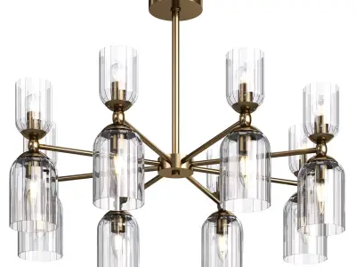 Ceiling chandelier on a rod Lumion KASSIA Low-poly 3D model