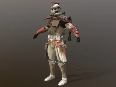 Arc Clone Trooper Low-poly 3D model
